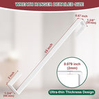15" Reversible Wreath Hanger for Front Door, Fits Most Doors up to 1-3/4", Heavy Duty Steel Over The Door Hooks Hold up to 80 LBS for Spring & Easter Wreaths, Seasonal Door Decor (White 1 Pack)