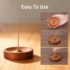Incense Holder, Incense Holder for Sticks - Natural Wooden Incense Stick Holder, Incense Burner for Meditation Yoga Spa Room Decor