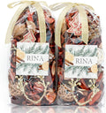 Qingbei Rina Christmas Potpourri Bags,Tea Scented Potpourri Bowl Filler Dried Flower, Home Fragrance Sachet, Winter Holiday Decorative Vase Decor,8.4 oz,Gold