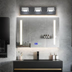 SOLFART 3 Light Bathroom Vanity Light Over Mirror Led Vanity Light Fixture Matt Black Lights for Bath Dimmable Modern Vanity Lights