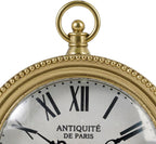 NIKKY HOME Gold Table Clock, Silent Non-Ticking Shelf Desk Top Clock Battery Operated Classic Design, Decorative Home Decor for Living Room, Fireplace Mantel, Desktop, Countertop