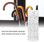Umbrella Stand Umbrella Holder for Entryway,Umbrella Stand Rack,Metal Hollowed Freestanding Round Umbrella Holder Organizer Bin,Umbrella Rack Organizer Freestanding for Home Hotel Office(Large-White)