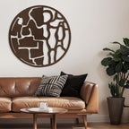 SIGNLEADER Metal Wall Art Decor Abstract Circle Shapes Minimalist Modern Abstract Wall Sculpture Hangings Home Decoration for Living Room, Bedroom, Bathroom, Kitchen, Outdoor - 30" Bronze