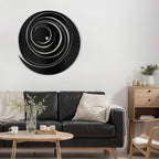 SIGNLEADER Metal Wall Art Decor Color Block Circles Minimalist Modern Abstract Wall Sculpture Hangings Home Decoration for Living Room, Bedroom, Bathroom, Kitchen, Outdoor - 36" Black