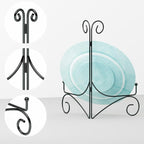 Iron Plate Stand for Display with Folding Design, Picture Stands for Tables, 12 Inch Large Easels for Displaying for Book, Art Piece, Photo and Platter, 12’’ Black