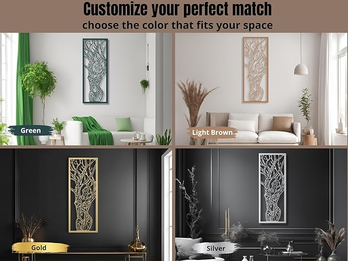 Vailla Wood Wall Art Decor Wall Hanging Sculpture Modern Home Decoration Hangings Large Wooden Wall Arr 3D Textured Sculptures for Living Room Bedroom Office Dinnig Room
