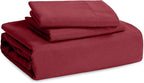 Bedsure Red Duvet Cover Full Size - 3 Pieces Prewashed Extra Soft Cotton-Like Polyester Bedding Set, Includes 1 Duvet Cover 80x90 Inches with Zipper Closure & 2 Pillow Shams, Comforter Not Included
