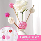 FUTUREPLUSX 42PCS Valentines Day Tiered Tray Bowl Fillers Decor, Assorted Pink Decorative Balls for Bowl Centerpiece Home Indoor Office Table Decor