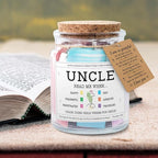 NewEleven Uncle Birthday Gifts - Gifts For Uncle, Funcle - Meaningful Present, Inspirational Gift For Uncles From Newphew, Niece, Kids - Bible Verse Jar