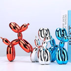 Silver Balloon Dog Decor,Balloon Animal Decor,Shelf Decor Preppy Room Decor,Cute Statue Home Decor, Bedroom Modern Sculpture Desk Decor,Office Gold Decorations Small Figurines