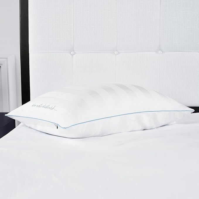 Kate Spade New York Ultra Cooling Pillow 20" x 36", 300 Thread Count Pillow with Moisture Wicking Technology, Ideal for All Sleep Positions, King, White