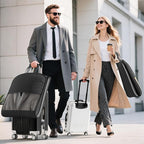 DIMJ 2 Pack 54" Space Saving Garment Bags for Hanging Clothes With Compression Zipper Carry Handles and Window, Washable Suit Bag for Dress, Clothes, Coats, Down Jacket, Closet, Moving, Travel