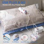 VMstr 18 Pack Vacuum Storage Bags with USB Pump, Vacuum Seal Bags for Clothing Travel, Carry-on Size Space Saver for Clothes and Clothing