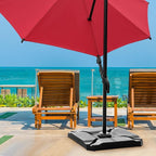Abba Patio Umbrella Offset Base Stand 4PCS, Cantilever Umbrella, Light-Duty Square Stand, Sand Filled for Garden Law Backyard, Scratch-Resistant, 160lbs Capacity, Black