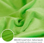 XeGe Plush Shaggy Duvet Cover Set, Luxury Ultra Soft Fluffy Faux Fur Bedding Sets 3 Pieces Velvet(1 Fuzzy Furry Comforter Cover + 2 Faux Fur Pillow Cases), Zipper Closure (King, Lime Green)