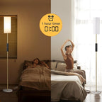 Ambimall 64'' Floor Lamps for Living Room with Remote Control and Stepless Dimmable Colors Temperature & Brightness, Gold Standing Lamp with White Marble Base