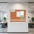 BIBOC EnclosedCork Bulletin Board 36x24 inch Lockable Cork Noticeboard Display Cases Tamperproof Notice Poster Memo Board with Class 1 Aluminum Frame (Cork, 24×36 inches)