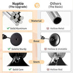Nuptio Black Candle Holder Candlestick Holders Candle Sticks Holder Tapered Candle Holder Gothic Taper Candle Holders for Halloween Christmas Party Mantel Dinner Home Decoration 2 Sets(6 Pcs)