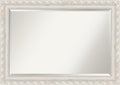 Amanti Art White Wall Mirror 30x42 Opera Off White Rectangle Bathroom Mirror for Wall Decor Living Room, Large Traditional Wood Frame, Hangs Horizonally and Vertically, Bathroom Decor, Beveled Edge