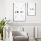 MUDECOR Framed Wall Art Print Set Minimalist Abstract Landscape Misty Horizons Illustrations Modern Art Decorative Chic for Living Room, Bedroom, Office - 24"x36"x3 White