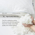 DOZ Adjustable Bed Pillow, Cooling Surface, Shredded Memory Foam, Medium Firm, Perfect for Back, Side, Stomach Sleeper, Oeko-Tex and CertiPUR-US Certified (Queen)