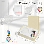 Suncatcher Gifts for Sister, Crystal Suncatcher Gift for Sister Birthday, Personalized Crystal Heart Ornaments Hanging for Windows, to My Sisters' Present Unique Gifts for Sisters