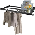 Closet Shelves Wall Mounted, 28 Inches Heavy Duty Closet Rod with Shelf Metal Utility Shelf for Wall, Closet, Laundry Room