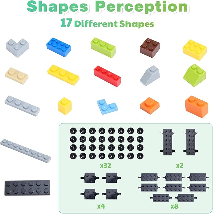 Lekebaby 1546 Pieces Classic Building Blocks Creative Bulk Building Bricks Sets, Compatible with All Major Brands, Educational Toy for Boys Girls 6 Years Old and Up