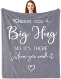 Pubrave Get Well Gifts for Women/Men, Inspirational Gifts for Women/Men, Sympathy Gift, Thinking of You Gifts, Birthday Gifts for Woman, Feel Better Gifts, Healing Blanket Grey 60x50in