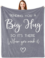 Pubrave Get Well Gifts for Women/Men After Surgery, Inspirational/Sympathy/Thinking of You/Birthday/Feel Better Gifts for Women/Men, Healing Blanket Grey 60x80in