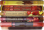 Hem Incense Sticks Variety Pack #8 and Incense Stick Holder Bundle with 5 Cinnamon Based Fragrances