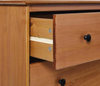Walker Edison Modern Tall 4-Drawer Solid Wood Dresser Bedroom Storage Drawer Organizer Closet Hallway, 40 Inch, Caramel