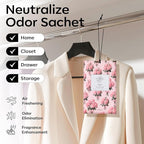 MYARO 20 Packs Rose Scent Sachet Air Freshener for Home Car Closet Drawer Shoe Odor Eliminator Long Lasting Deodorizer