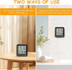 Houkiper Shower Clock Waterproof Bathroom Timer, Digital Shower Timer with Countdown, Suction Cup Clock, LCD Display, Temperature Gauge Wall Clock Touch Screen Waterproof Clock for Bathroom, Black