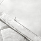 Greek Velvet Twin Quilt Set, 3× Softer Luxe Sheen, 100% Cotton Backing, 150GSM Down-Alternative Fill, Expanded 68×90" Coverage for Fuller Side Drape (1 Quilt + 1 Pillow Shams), Brilliant White