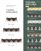 Bathroom Light Fixtures Over Mirror, 5-Light Oil Rubbed Bronze Bathroom Vanity Light with Globe Clear Glass Shade, 32 Inch Modern Sconces Wall Lighting, VL195-ORB-5
