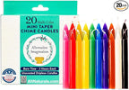 Alternative Imagination Colored Chime Candles - 20 Pack of Unscented 4 Inch Mini Taper Candles - Dripless Long Burning Ritual Candles for Meditation, Spell Work, Birthdays, Ceremonies & Home Decor