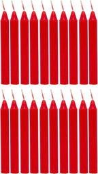 Alternative Imagination Red Chime Candles - 20 Pack of Unscented 4 Inch Mini Taper Candles - Dripless Long Burning Ritual Candles for Meditation, Spell Work, Birthdays, Ceremonies & Home Decor