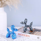 Black Balloon Dog Decor,Balloon Animal Sculpture, Preppy Room Shelf Decor,Cute Statue Home Decors, Bedroom Modern Sculpture Desk Decors,Office Gold Decorations Small Figurines