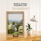 8 Inch Large Plate Stands for Display - Metal Square Wire Plate Holder Display Stand + Picture Stand for Book, Platter, Plaque, Photo Easel (2 Pack)