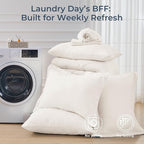 HEVUMYI Ivory Full Comforter Set - 7-Piece All Season Bed in a Bag Full, Ultra Soft Bedding Set with Comforter, Flat Sheet, Fitted Sheet, Pillowcases, Pillow Shams
