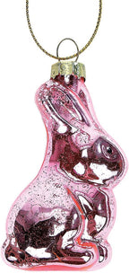Lillian Vernon Bunny Blown Glass Easter Ornaments - Handcrafted Hanging Tree Decorations, Easter Bunny Holiday & Party Decor, 2.75 in, Assorted, 12-Piece Set
