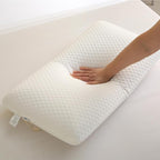Memory Foam Bed Pillows, Pillow for Side and Back Sleeper, Pillow for Neck Pain Relief, Washable Removable Cover, Soft, White (Queen)
