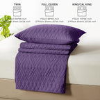 akkialla King/Cal King Quilt Set, Purple Lightweight Microfiber Bedspread Coverlet, Boho Geometric Pattern, Soft All-Season Bedding, 3-Piece (1 Quilt, 2 Pillow Shams) | Breathable fabric, Modern style