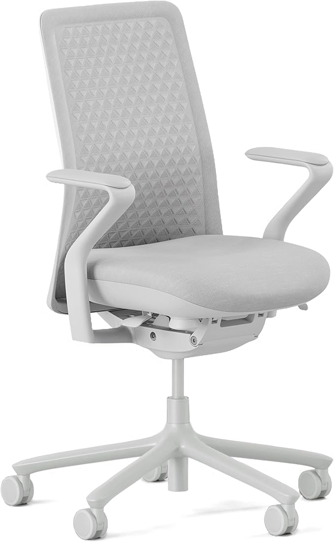 Branch Verve Chair - High Performance Executive Office Chair with Contoured Back and Adjustable Lumbar Support - High Density Foam Cushion and 3D Knit Back - Fits 5' to 6', Up to 275 lbs, Mist