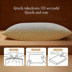 Memory Foam Pillows for Sleeping Adjustable Breathable Bed Pillow for Side, Back, and Stomach Sleepers Washable Pillow Cover Dream Cloud King Size 18X34 in