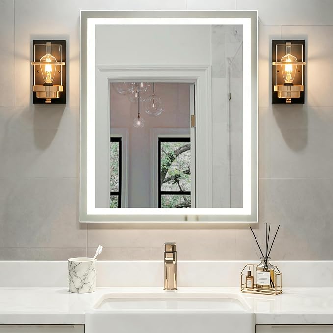 Rose Gold Wall Sconce,Modern Sconce Wall Lighting,Gold Wall Light Hardwired,Wall Sconce for Livingroom,Bathroom(No Bulbs)