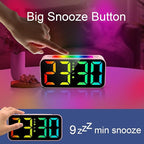 Loud Alarm Clocks for Bedrooms Heavy Sleepers, Digital Clock with Night Light, Large Display, Dual Alarm, Snooze, Dimmable Bedside Alarm Clock for Kids Teens Boys Girls