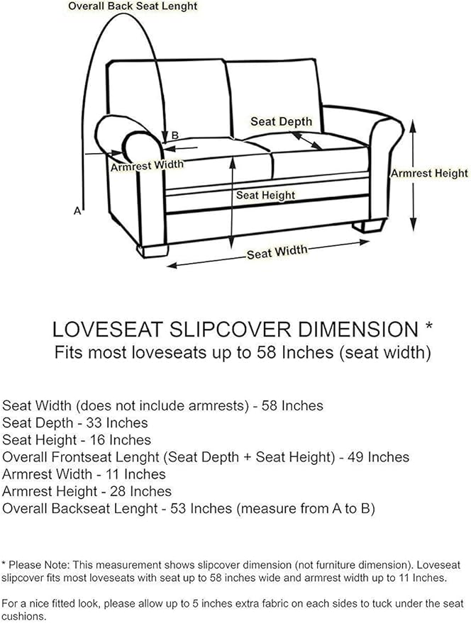 Linen Store Microsuede Furniture Slipcover, Couch Protector Machine Washable Loveseat Cover Perfect for Kids, Dogs, Pets (Taupe, Loveseat)