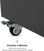 PURPLE LEAF Patio Umbrella Base WK4500 with 4 Lockable Wheels 1100 lbs High Capacity Heavy-Duty Cantilever Offset Steel Weighted Base